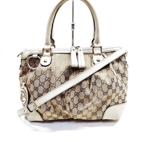 Gucci Handbags - Gucci Hand Bag Brown Canvas